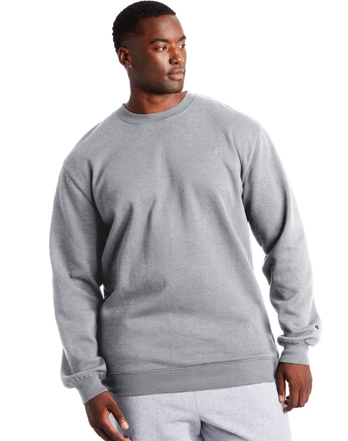 Champion Sweatshirt Heren - Grijs - Big & Tall Fleece ( 743102-TDA )